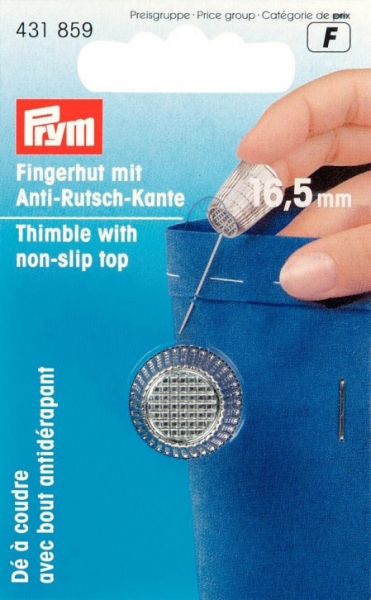 Fingerhut Prym 16 5mm Anti Rutsch Kante Silber Karte A 1 Stuck Nahhilfen