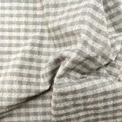 Seersucker Karo, 155cm breit, 65% Baumwolle, 35% Polyester