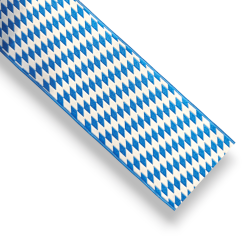 Bayernborte, gewebt, Blau-Weiß, kleines Muster, 40mm, 25 Meter
