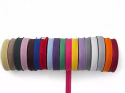 25 Meter Schrägband, Einfassband Baumwolle, 2 cm breit, fertig gefalzt 40/20