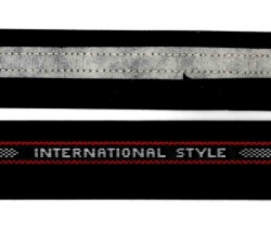 Hosenbund, International Style, Schwarz, 45mm breit, geschlossen